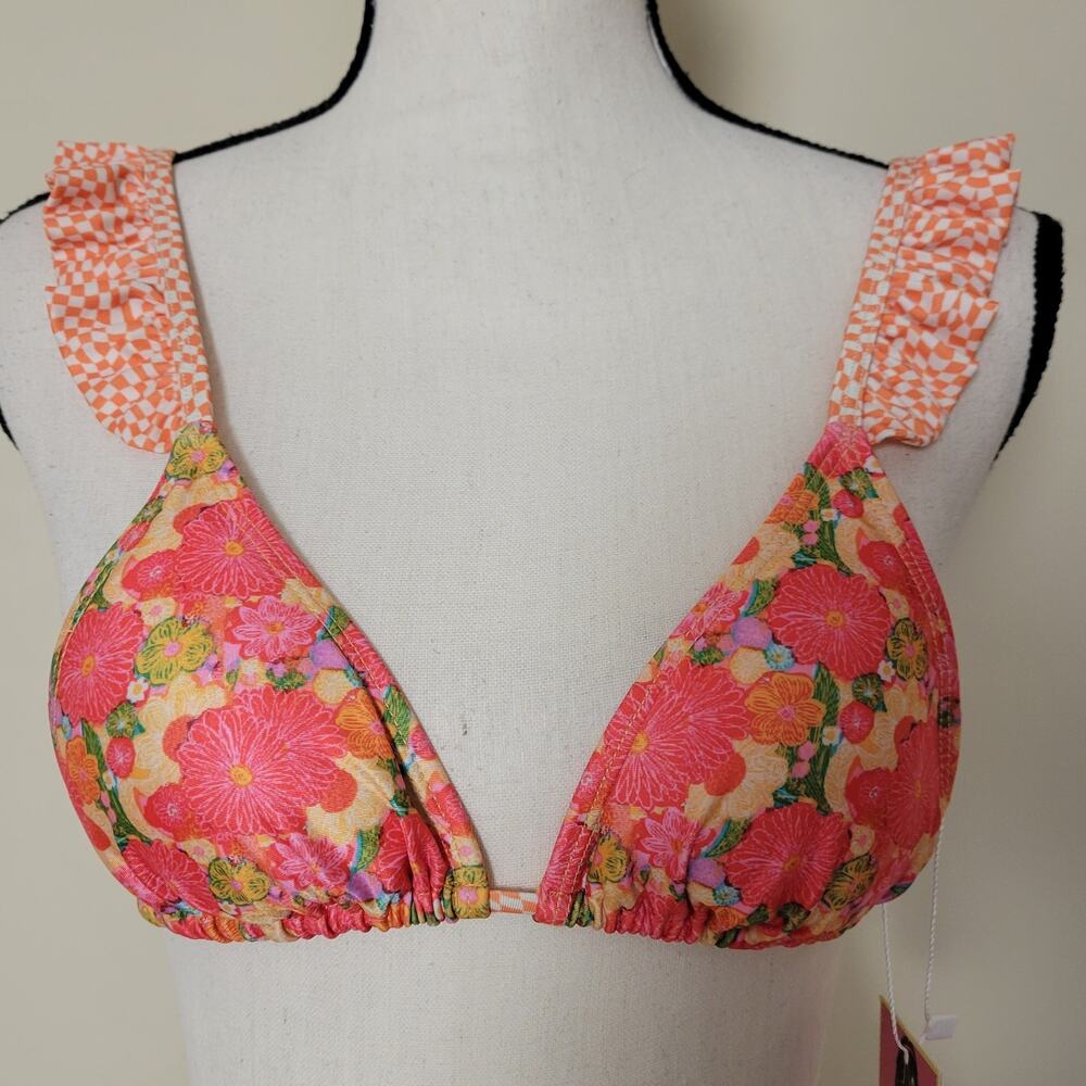 NWT Strawberry Milk Mob Size M Citrus Kiss Bikini Top Swimwear Beach Summer
